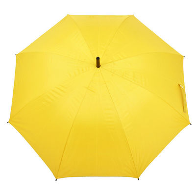 맞춤형 색상 밝은 노란색 로고 RPET 야외 활동용 골프 우산