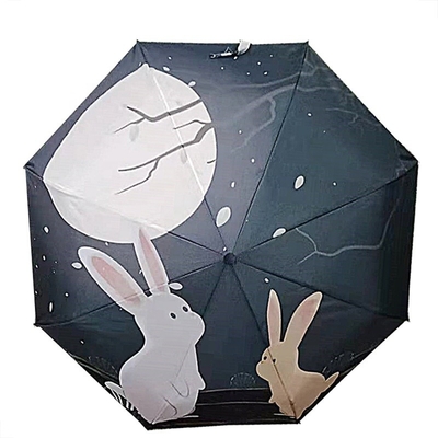 폭풍 방지 자동 접이식 여성 자외선 차단 자외선 우산 3중 접이성 성능