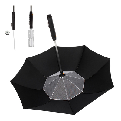 물 스프레이 안개와 로고 인쇄와 함께 Windproof 냉각 공기 팬 우산
