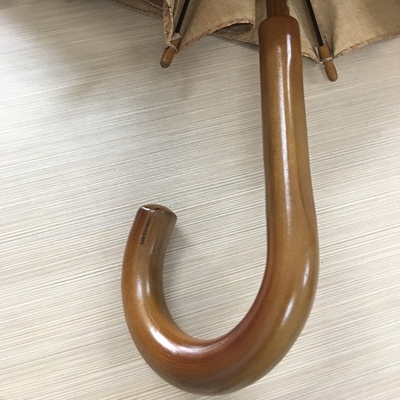 창조적 환경 보호 코르크 직물 톱스트립 천 우산 나무 손잡이