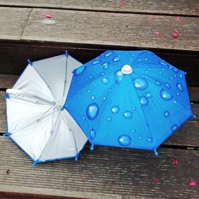 수동 오픈 야외 자전거 장난감 우산 아트 데코 폴리에스터 천 휴대 전화 자외선 차단기 비 우산