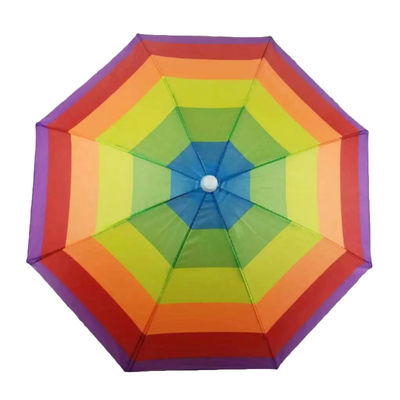 강철 리브 재료와 맞춤형 인쇄 로고로 된 성인용 미니 우산 모자