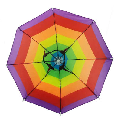 강철 리브 재료와 맞춤형 인쇄 로고로 된 성인용 미니 우산 모자