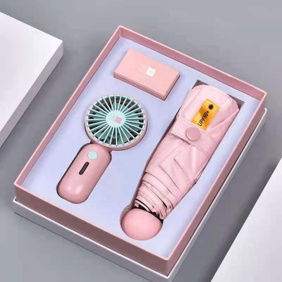 우산 선물: 맞춤형 박스: 1기능의 USB 재충전 가능한 소형 휴대용 팬
