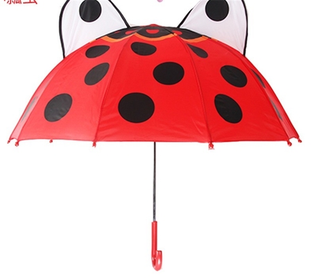 열기 직경 90cm 19inch 8K 190T Pongee Kids 우산 귀 개인화 및 귀여운