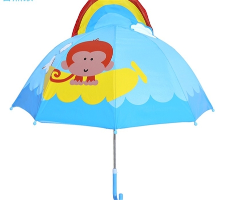 열기 직경 90cm 19inch 8K 190T Pongee Kids 우산 귀 개인화 및 귀여운