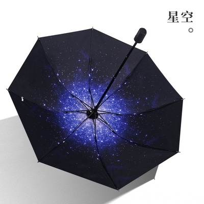 3번 접는 수동 제어 플라스틱 우산 3번 접는 패턴