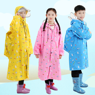 투명한 긴 레인코트 레인웨어 2개 림자 어린이 레인코트 1개 폼초