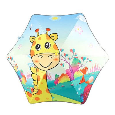 가벼운 모든 1 만화 어린이 우산 UPF50 자외선 보호 74cm 개방 직경