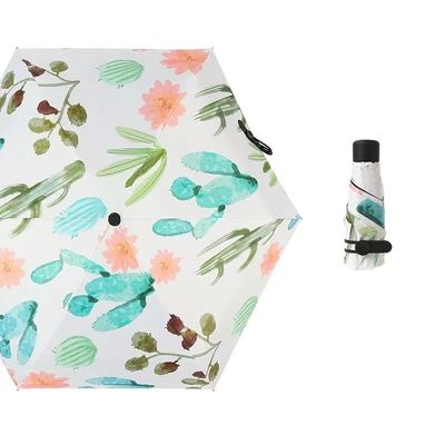 금으로 코팅된 금속 셰프트 다이 우산 일본 및 한국 스타일 5 폴드 미니 UV 주머니