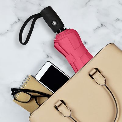 23인치*10k 로즈 파우더 컬러 가짜 더블 캐노피 여행 우산