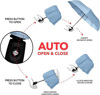 유라 블랙 코팅 190T 폰지 듀플 캔피 여행 우산