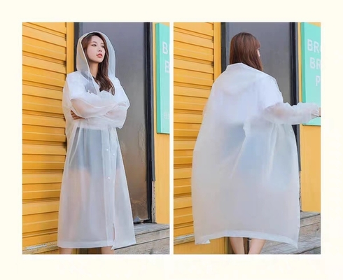 1인용 레인웨어 두꺼운 EVA 외관 여행용 일회용 성인 폰초