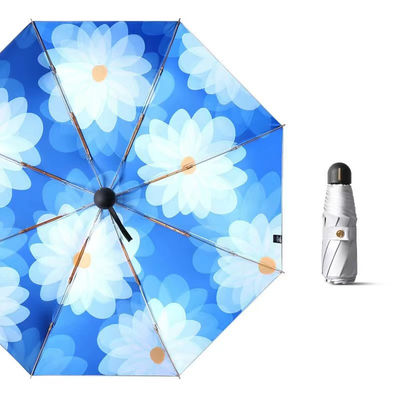 티타늄 실버 빅토리아 시크릿 프린팅 꽃 우산 성인 및 기업 선물