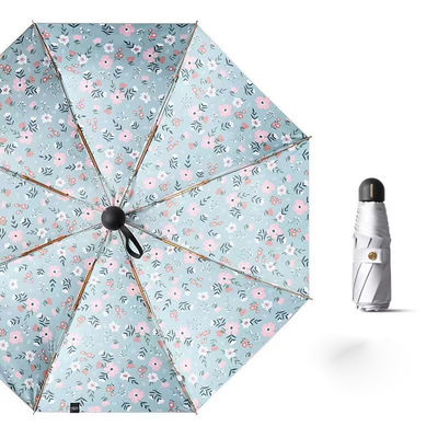 티타늄 실버 빅토리아 시크릿 프린팅 꽃 우산 성인 및 기업 선물