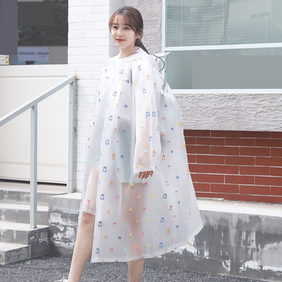 EVA 레인코트 성인용 긴 일회용 여름 레인코트