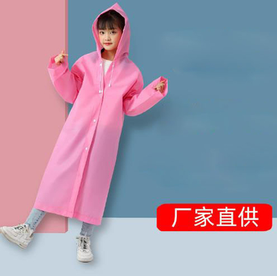 두꺼운 EVA 비 일회용 폰초 어린이 레인코트