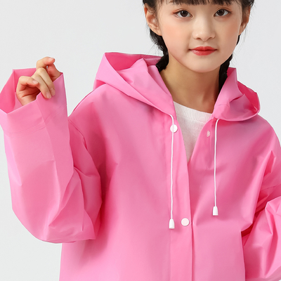 두꺼운 EVA 비 일회용 폰초 어린이 레인코트
