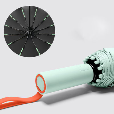 자외선 보호 72 갈비 3 접기 우산 색상 대조 및 사용자 지정 로고