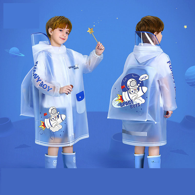 BOYS 가벼운 어린이 레인코트 아기 및 초등학교 사용자 지정 로고 인쇄
