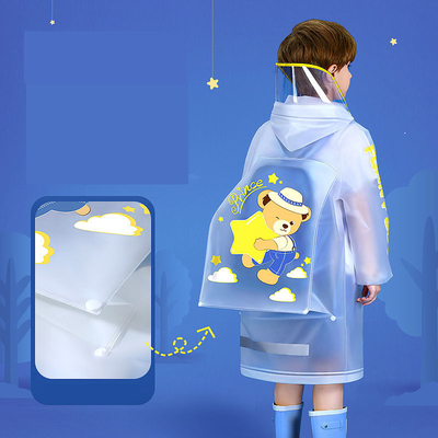 BOYS 가벼운 어린이 레인코트 아기 및 초등학교 사용자 지정 로고 인쇄