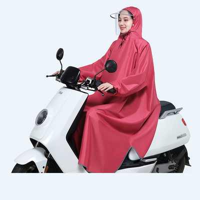 100% 폴리에스터 폰지 의 스타일리시 한 남성 및 여성 전기 자전거 폰초