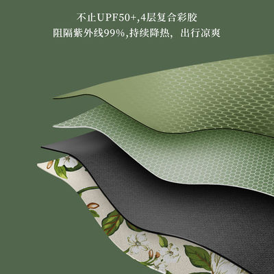 사용자 지정 로고 3 폴드 우산 UV 자외선 쉐어 인쇄 텍스트 패턴 광고 비즈니스 선물