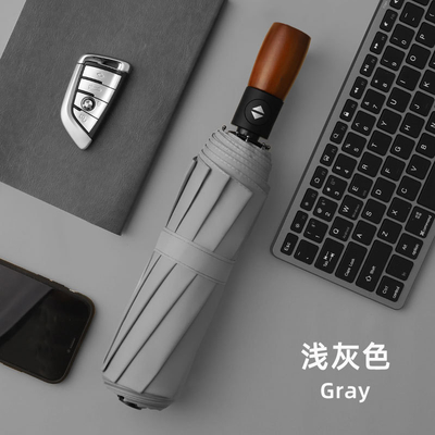 23 인치 유리섬유 프레임 자동 개방 및 나무 손잡이와 함께 비닐 우산 시장