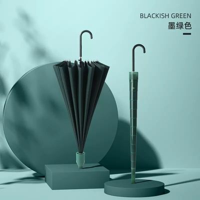 190T 포니 밀도 인쇄 로고 긴 손잡이 직선 우산 비즈니스 선물