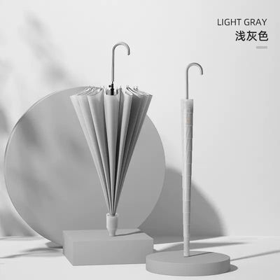 190T 포니 밀도 인쇄 로고 긴 손잡이 직선 우산 비즈니스 선물