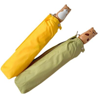 열기 직경 98cm 일본식 양식 우산 고양이 시바인우 디자인 자외선 보호