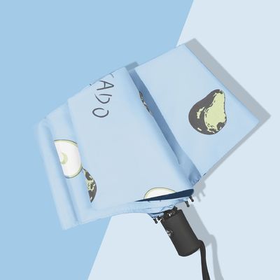 금속 셰프트 선니 레인 크리에이티브 태양 우산 인쇄 로고와 수동 제어