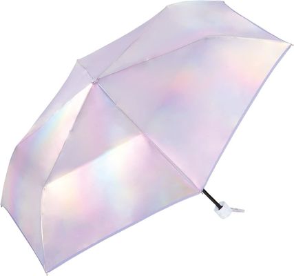 얇은 레이저 여성 선물 3 폴드 자동 개방 우산 탄소 섬유 갈비와 UV 단독