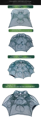 휴대용 낚시네트 수동 캐스팅 먹이 함정 3mm Mesh 크기와 접기 크기 65cm