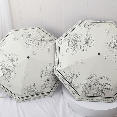 두 가지 기능 여성용 프랑스 우산 자동 접는 자외선 차단제 및 비 보호