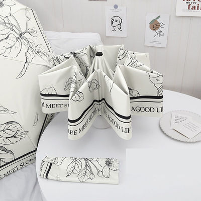 두 가지 기능 여성용 프랑스 우산 자동 접는 자외선 차단제 및 비 보호