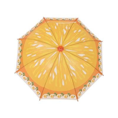 곡선 손잡이 직선 과일 인쇄 어린이 우산 어린이 선물을위한 창의적 디자인