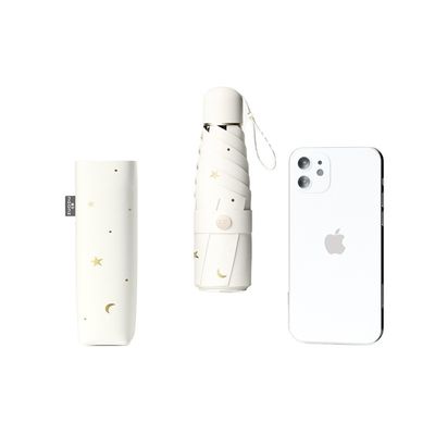 여성용 휴대용 소형 5중복 우산 모형 비와 태양으로부터 보호