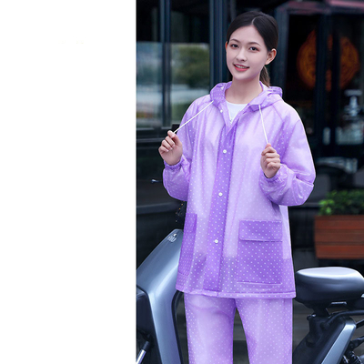 여성용 레인 웨어 개인 레인 스톰 오토바이 전기 차량 통합 작업복