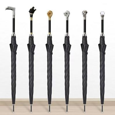 일본 동물 머리 검은색 크리에이티브 인격체용 맞춤형 직립 바 우산