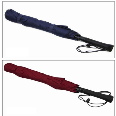 120cm 열기 직경 2중 자동 강화 빗 골프 우산 프로모션