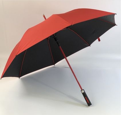 직선 패턴 골프 사이즈 EVA 부드러운 손잡이와 은 코팅을 가진 비 우산