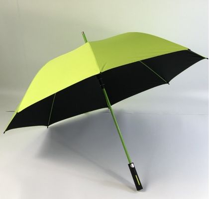 직선 패턴 골프 사이즈 EVA 부드러운 손잡이와 은 코팅을 가진 비 우산