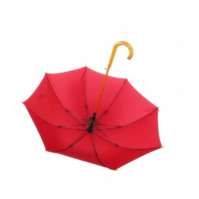 오토 오픈 긴 유리섬유 프레임 나무 손잡이 및 사용자 정의 디자인과 함께 스틱 우산