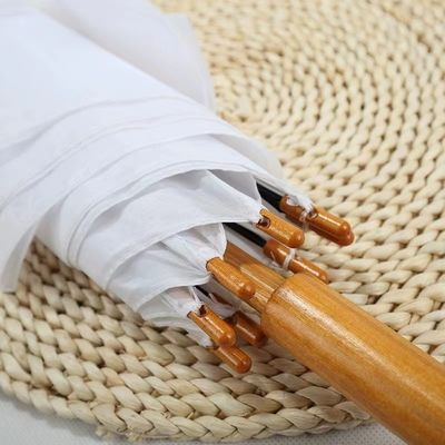 스페인의 맞춤형 색상 우산, 긴 유리섬유 프레임과 나무 손잡이