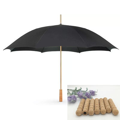환경 친화적 인 RPET 코크 손잡이 목재 직선 골프 우산