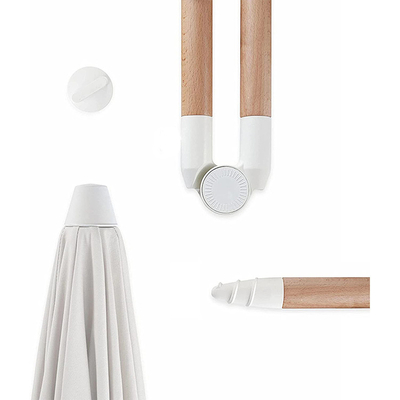 맞춤 인쇄 목조 Patio 우산과 Tassels 고객의 로고 사용자 정의