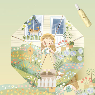 미니멀리즘 디자인 스타일 우산 자동 이중층 태양 우산 자외선 보호