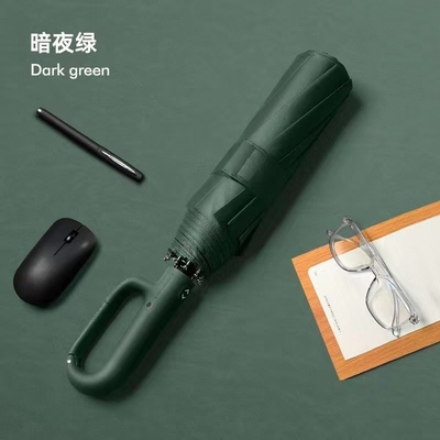 사용자 지정 로고 인쇄 된 UV 보호 및 Buckle 잠금 손잡이와 함께 휴대 할 수 있는 우산